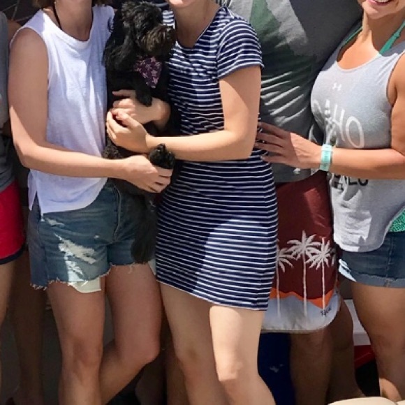 Gap Navy and White striped pocket tshirt dress XS - Picture 5 of 5